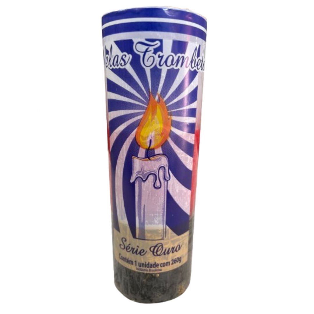 Vela Tricolor Preta, Vermelha e Branca 7 dias 260g