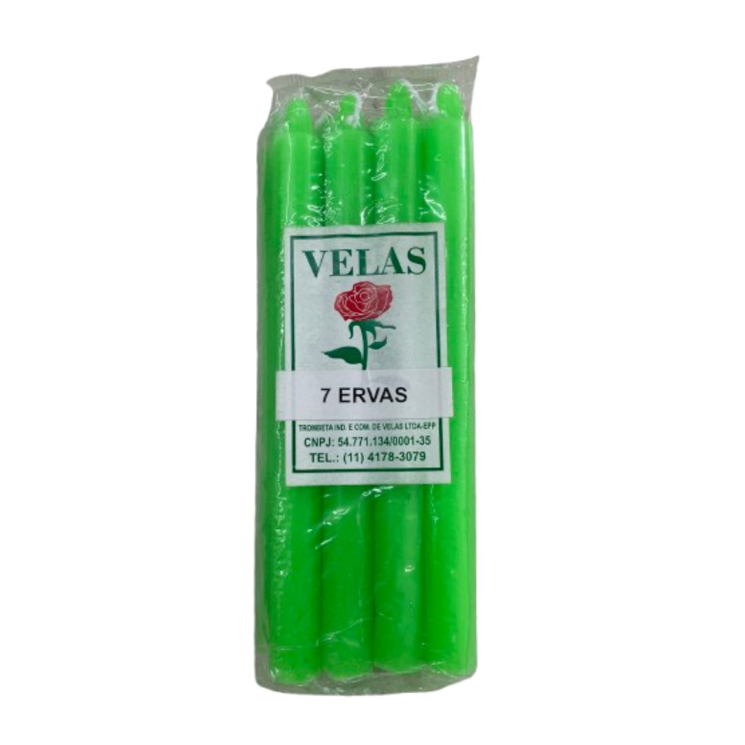 Vela Palito de 7 Ervas 8 unidades