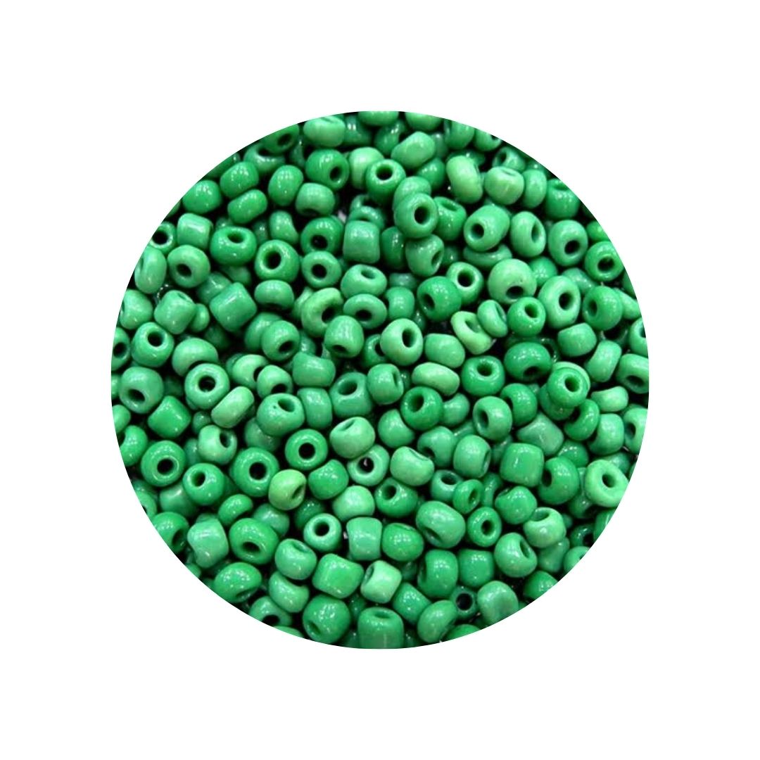 Miçanga 4mm 50g Verde Leitosa