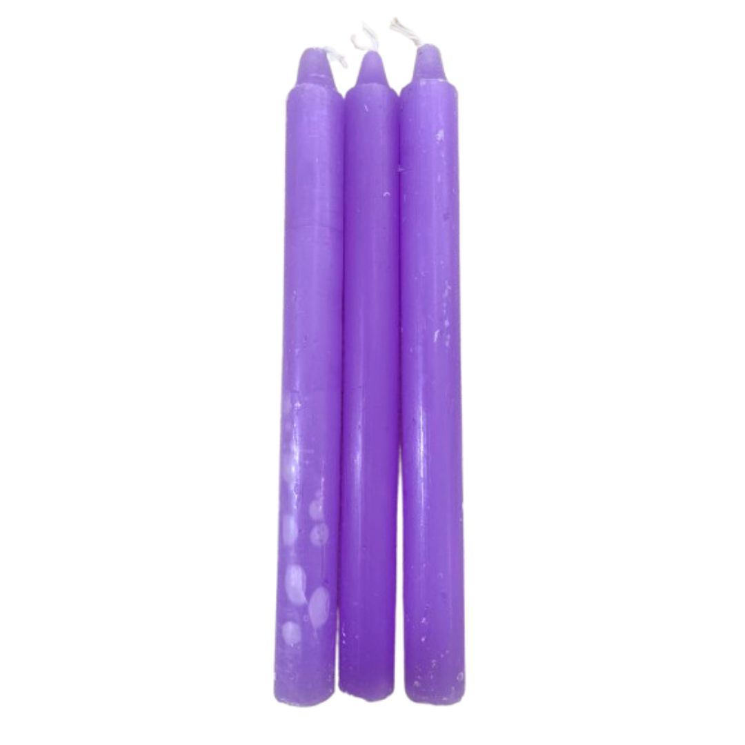 Vela Palito Lilás 3 unidades