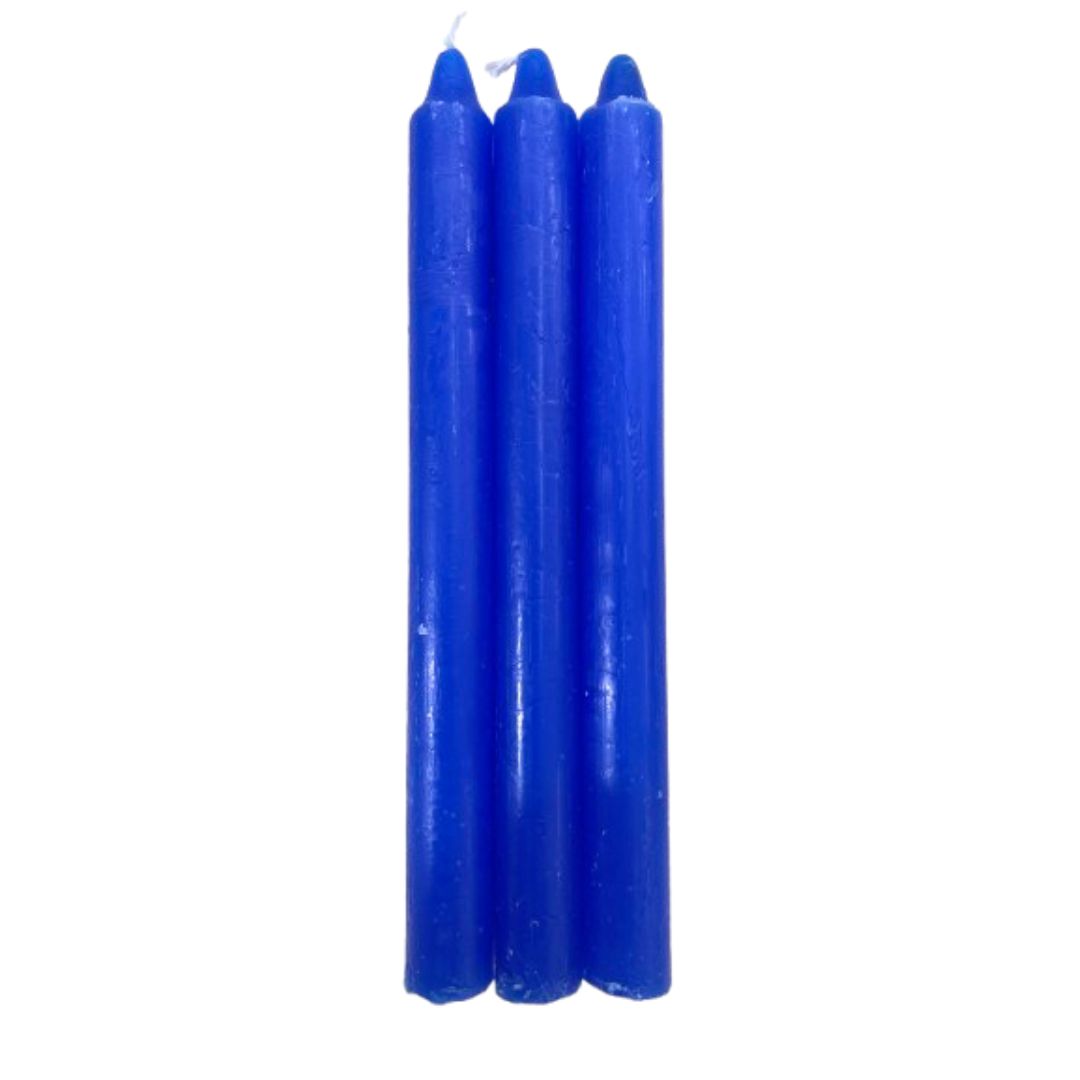 Vela Palito Azul Escuro 3 unidades