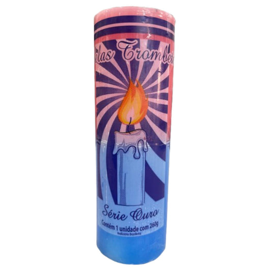 Vela Azul Claro e Rosa 7 dias 260g