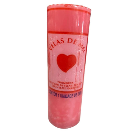 Vela de Mel Rosa 7 dias 260g