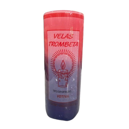 Vela Azul Claro e Rosa 310g