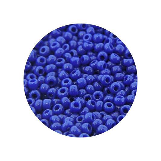 Miçanga 4mm 50g Azul Escuro Leitoso