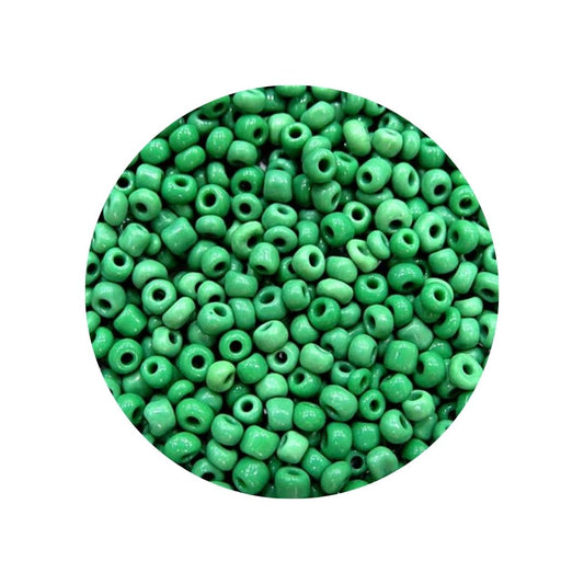 Miçanga 4mm 50g Verde Leitosa
