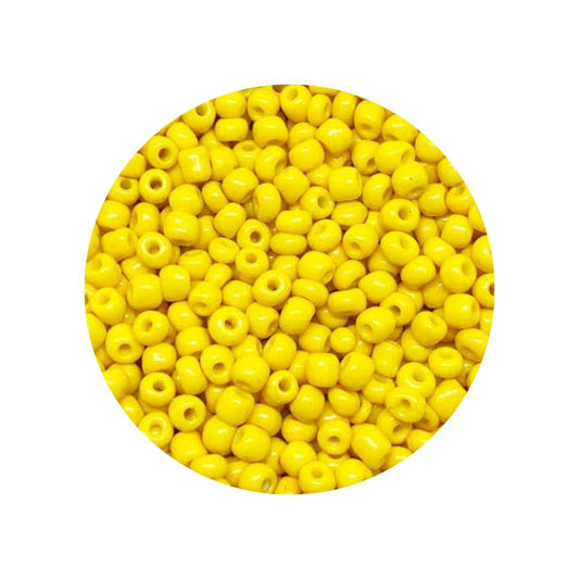 Miçanga 4mm 50g Amarela Leitosa