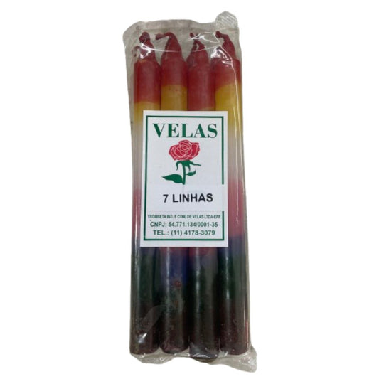 Vela Palito das 7 Linhas 8 unidades
