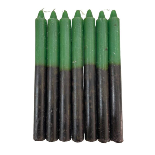 Vela Palito Preta e Verde 7 unidades
