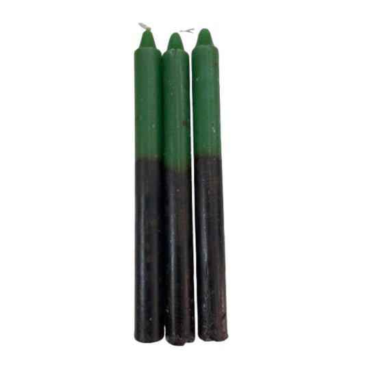 Vela Palito Preta e Verde 3 unidades