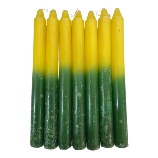 Vela Palito Verde e Amarela 30 unidades