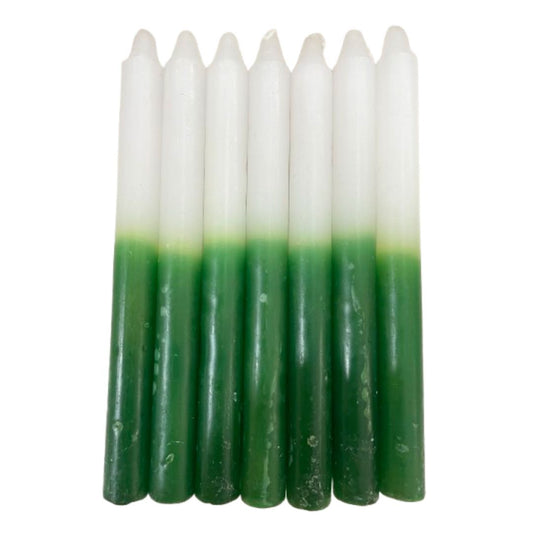 Vela Palito Verde e Branca 30 unidades