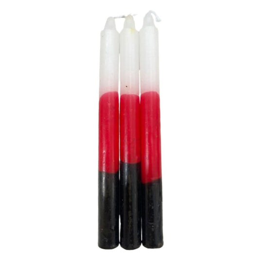 Vela Palito Tricolor 3 unidades